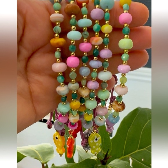 Alihoma Bermúdez Jewelry - Colorful Opal Beaded Bracelets
